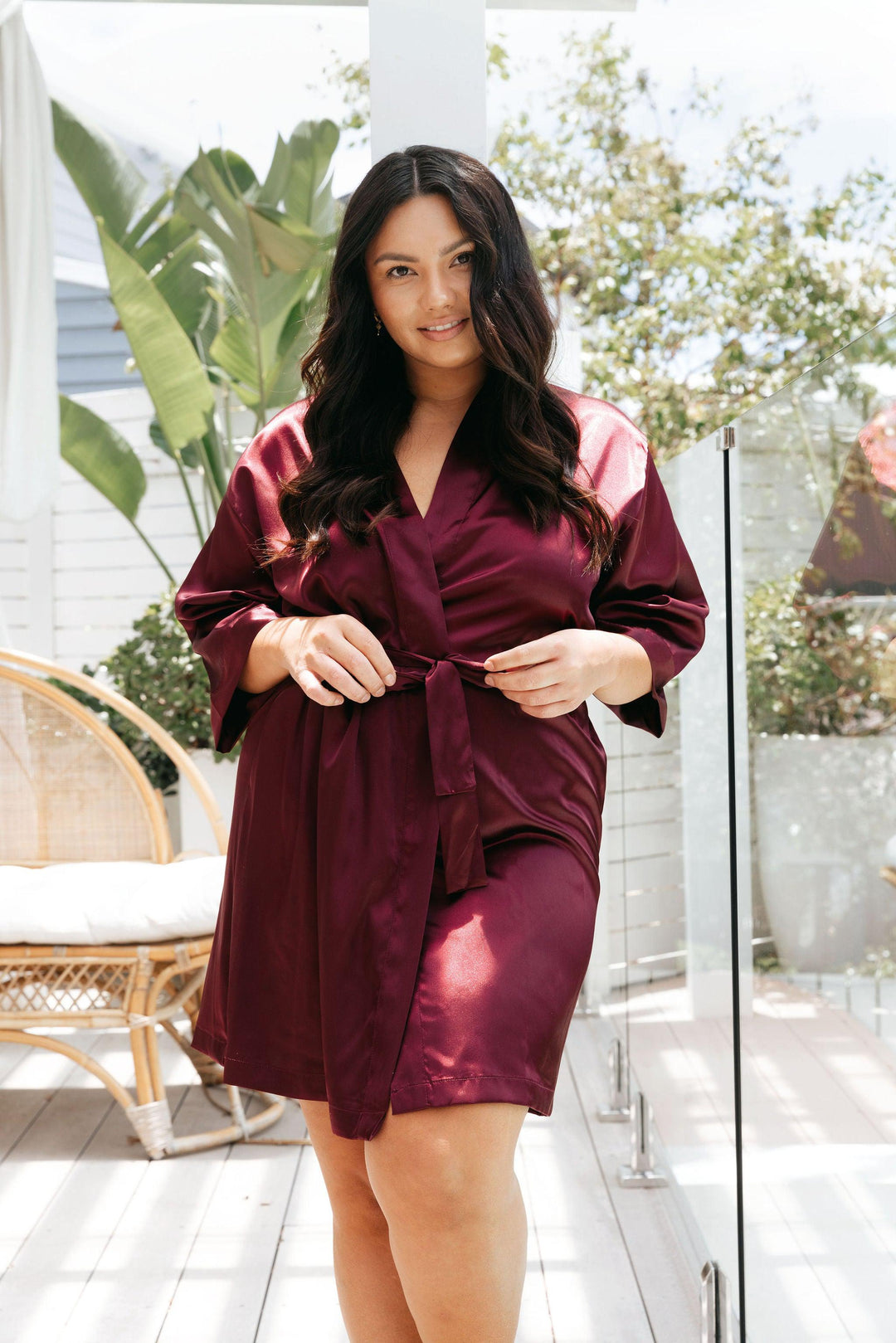 Getting Ready Bridesmaid Box - Classic Satin Embroidered Robe