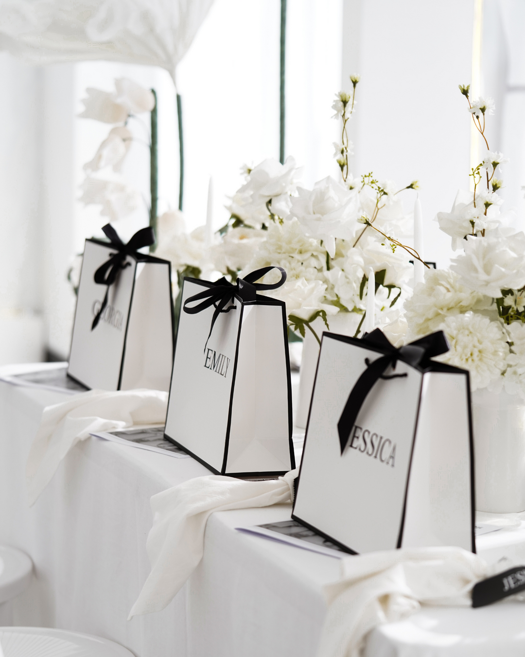 black and White Personalised Gift Bag