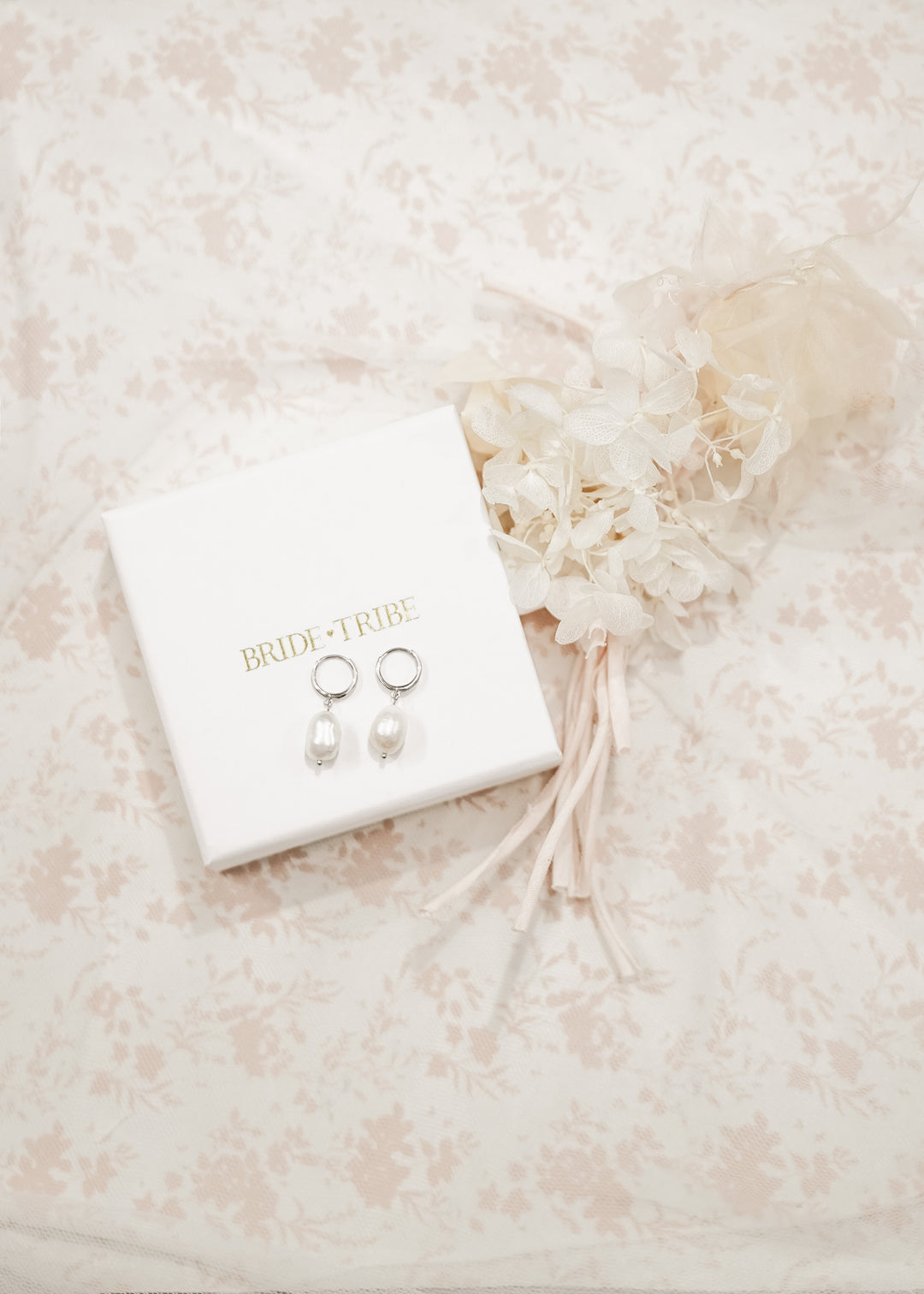 Silver Charlotte Baroque Pearl Earrings