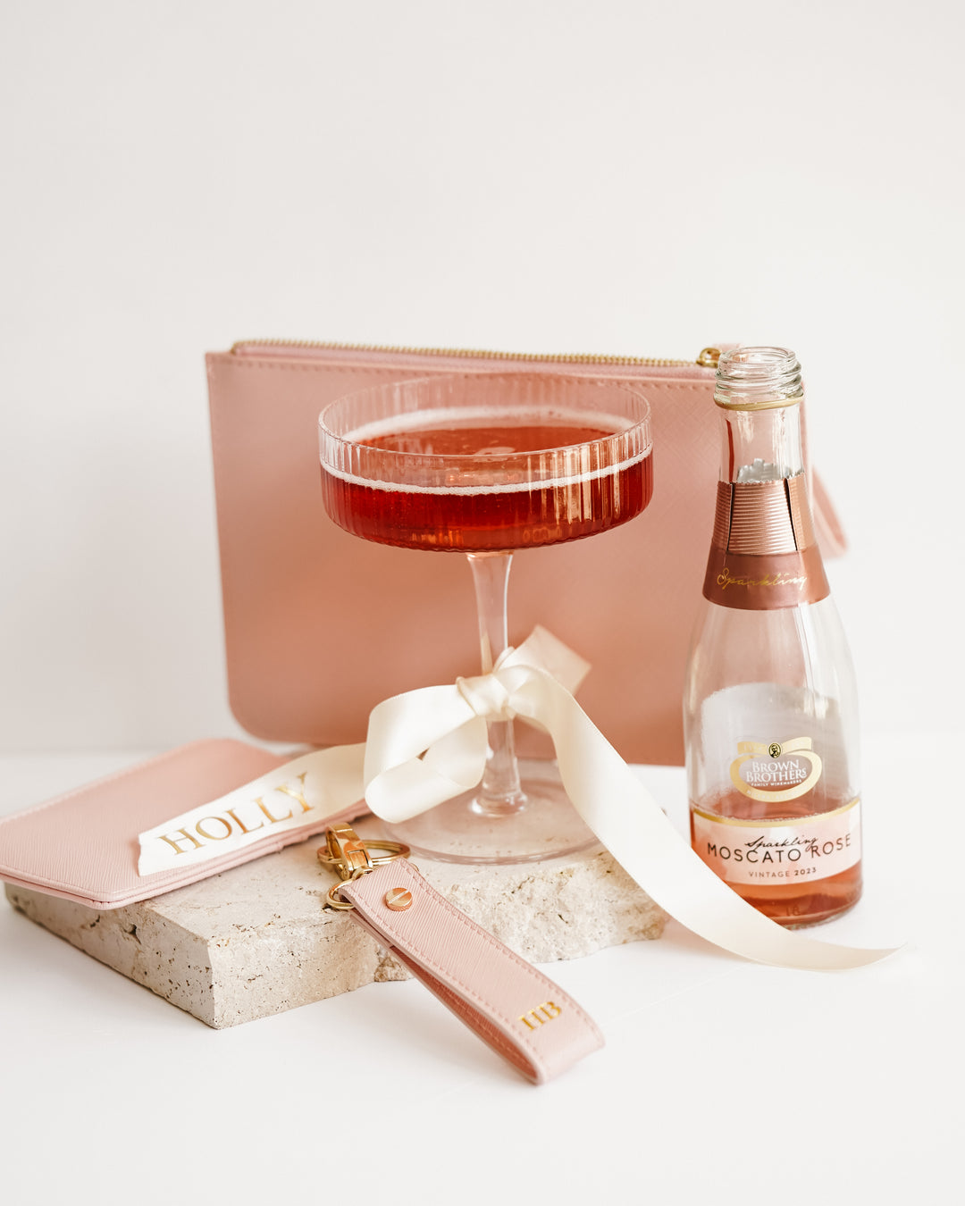 Coupe Glass with Personalised Ribbon