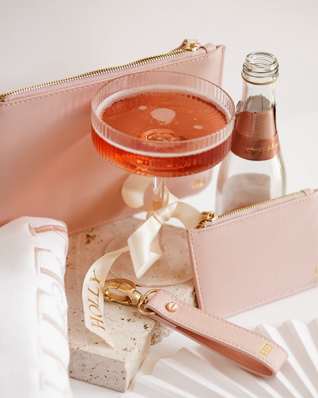 Coupe Glass with Personalised Ribbon