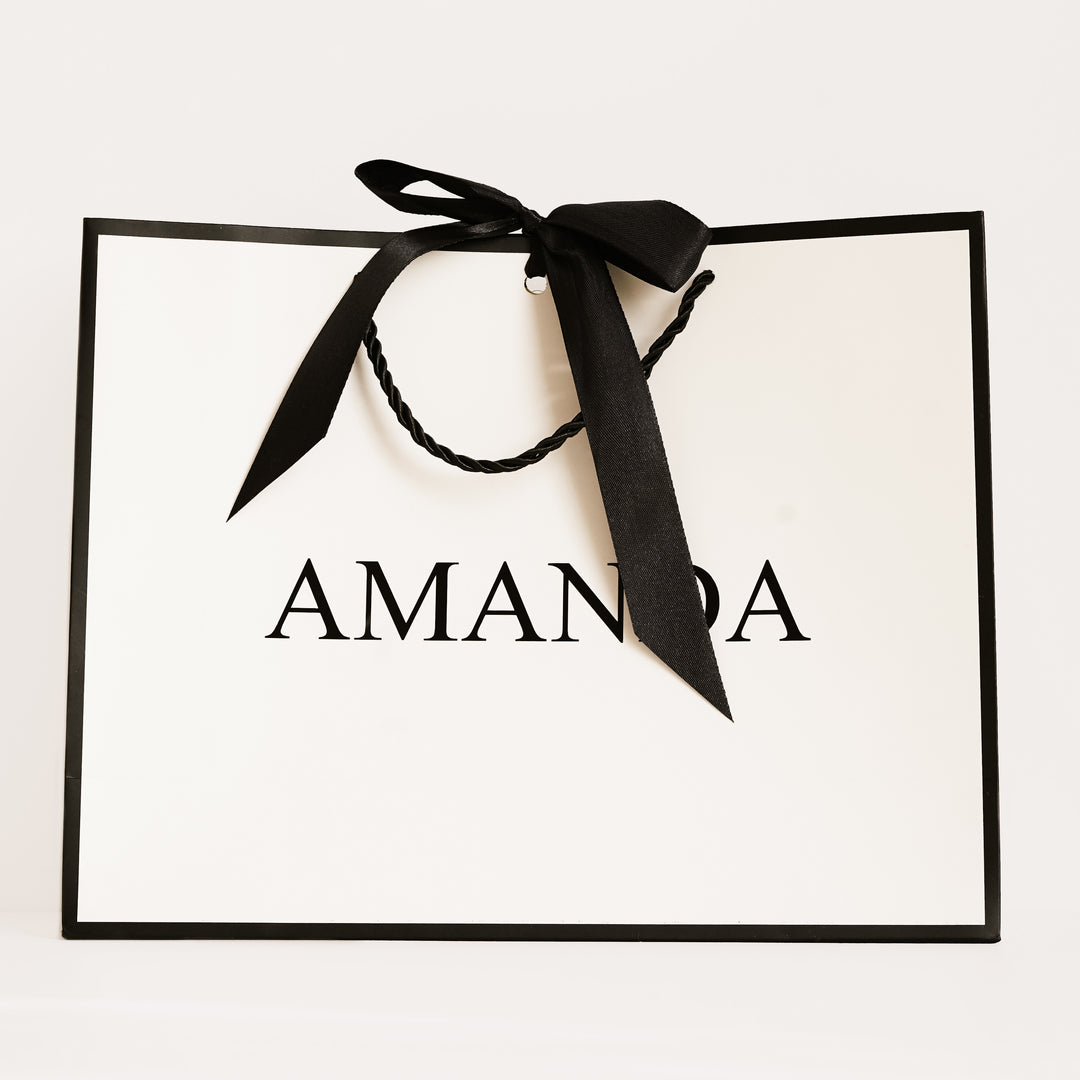black and White Personalised Gift Bag