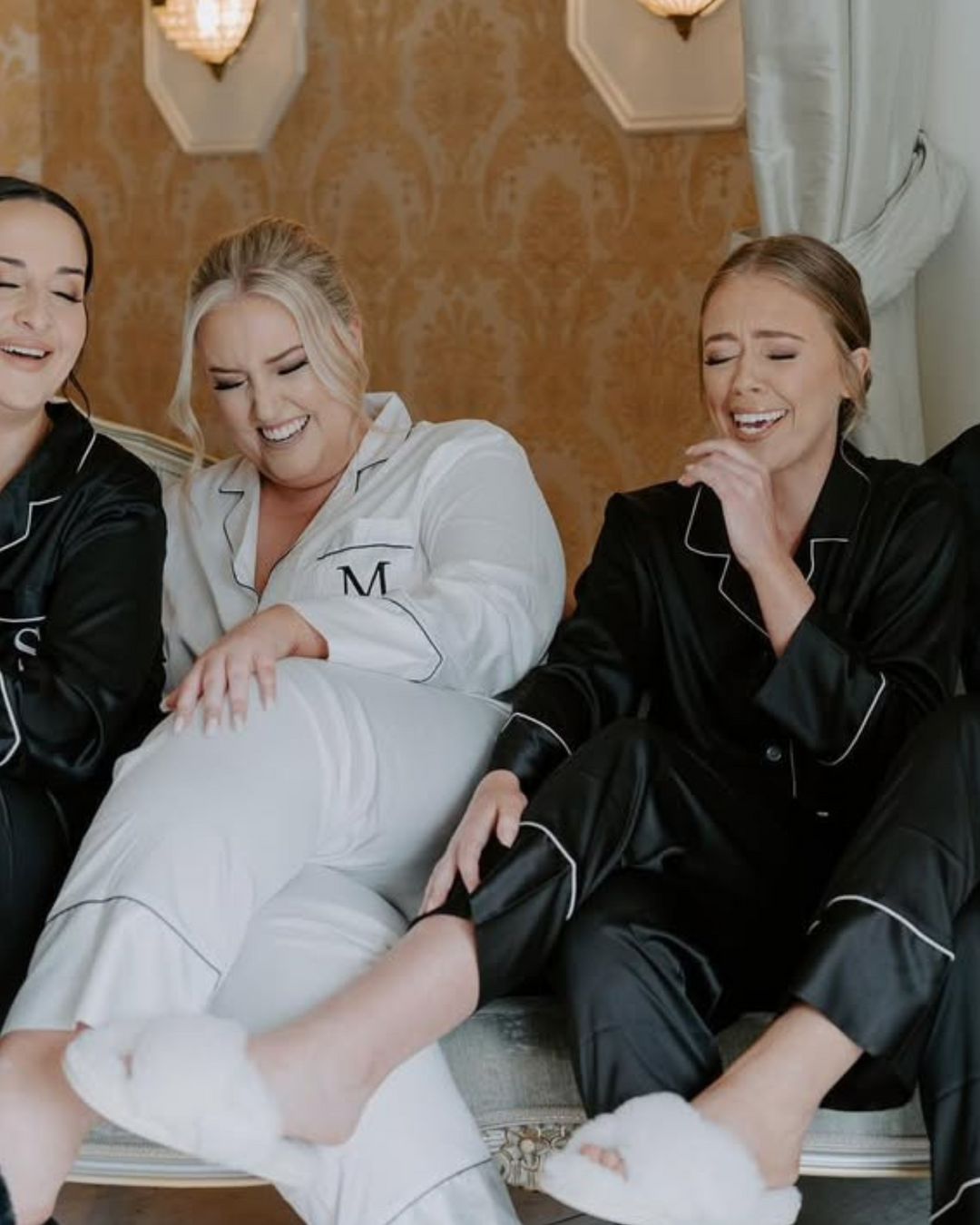 Winter Bridesmaid Pyjamas- Black