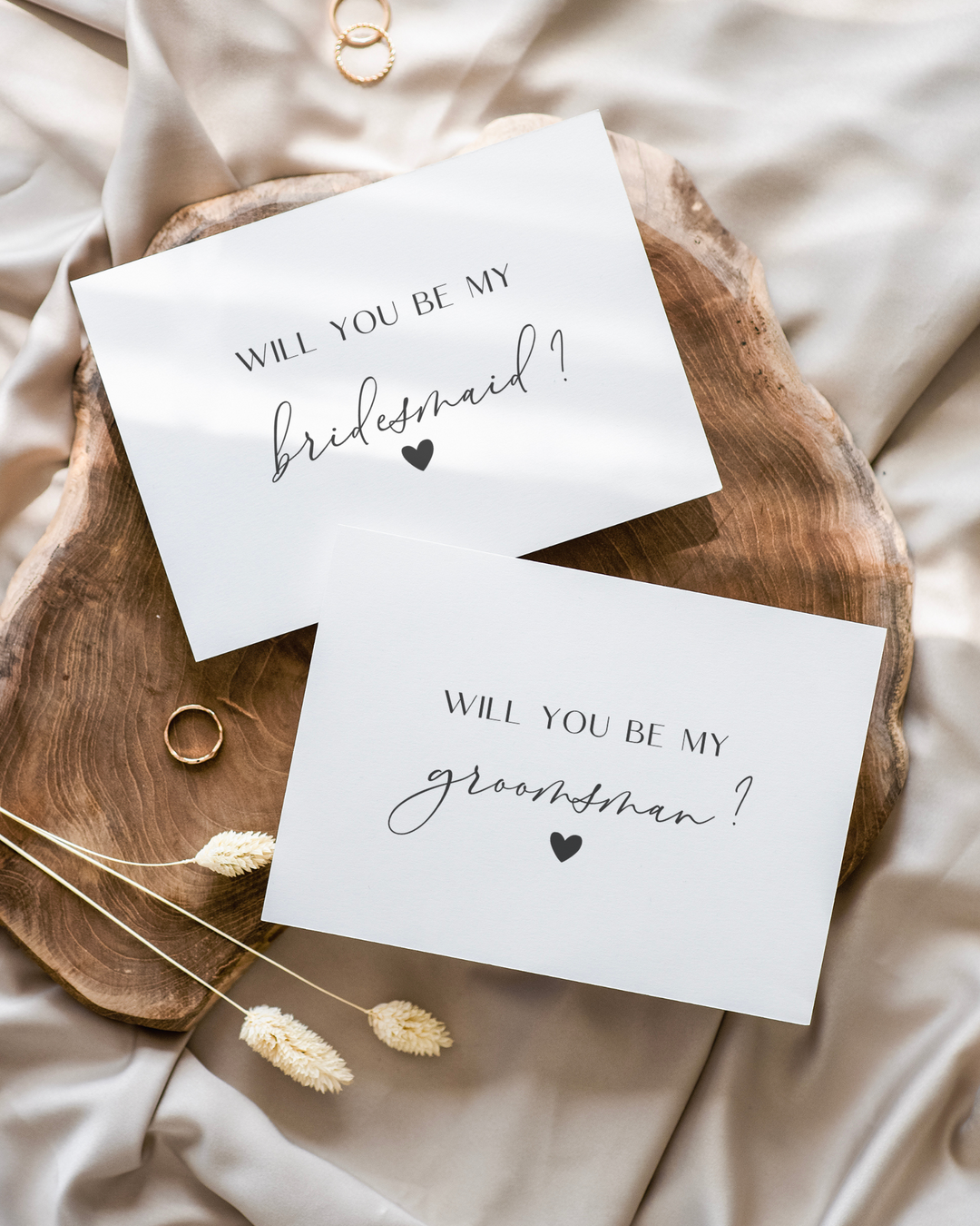 Linen Proposal Card and Thank you Cards