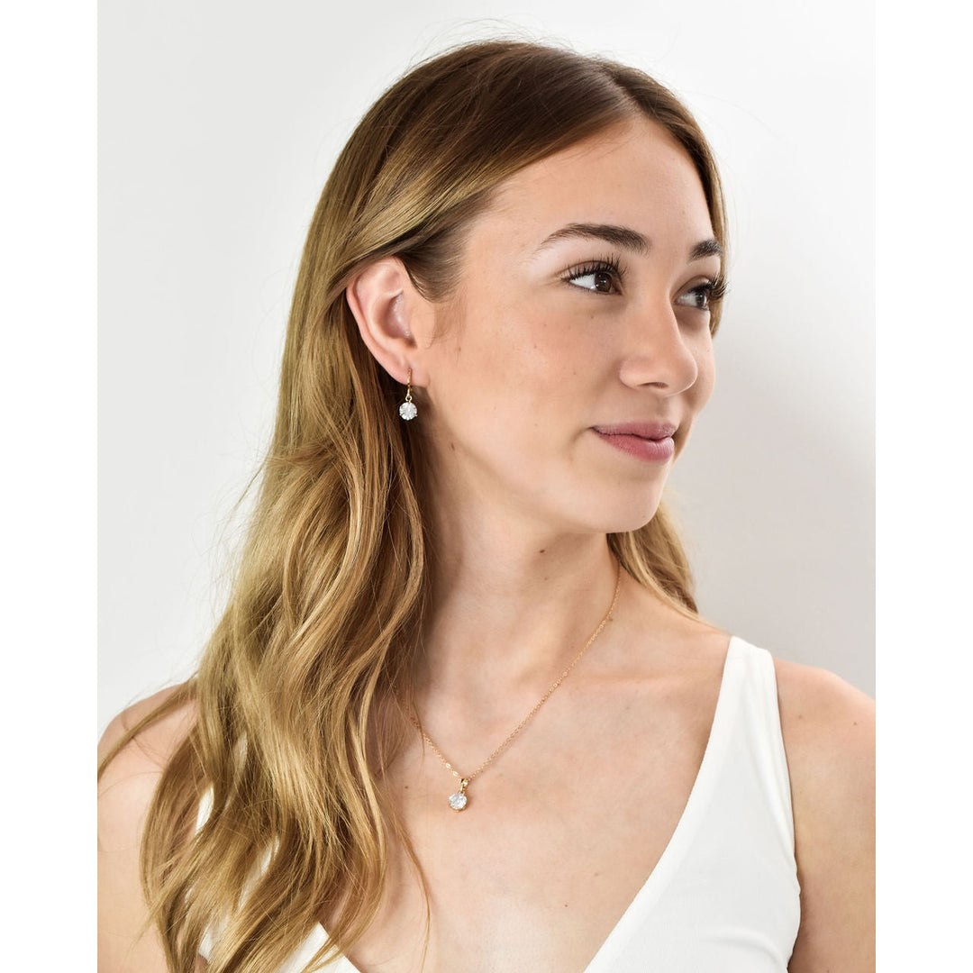 Genevieve Pendant and Earring Set - Gold