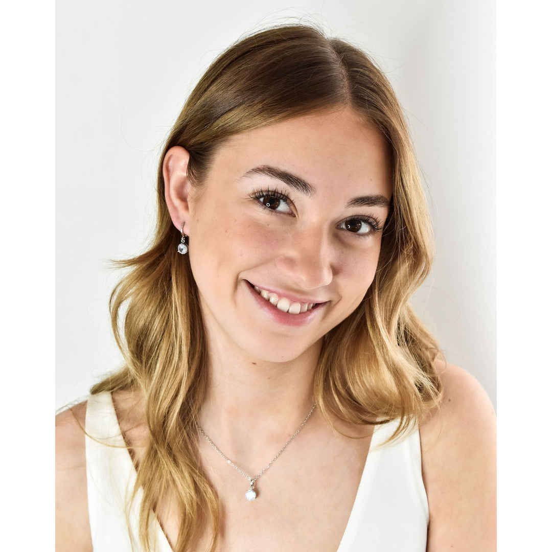 Genevieve pendant and earring set - Silver