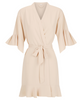 Ruffle Robe - Oyster