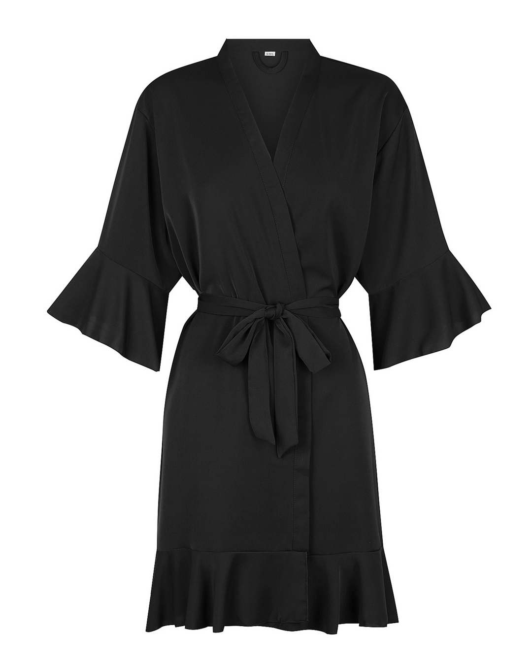 Ruffle Robe - Black