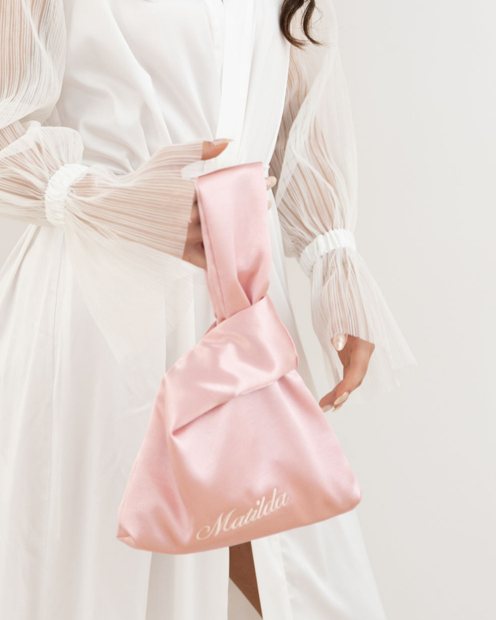 The Satin Knot Clutch