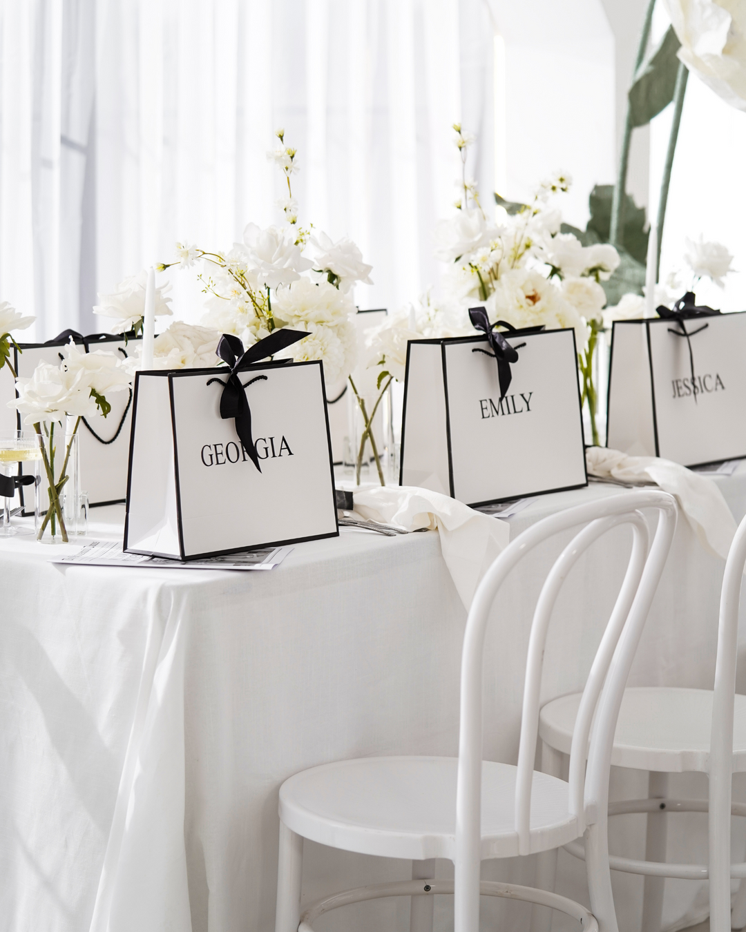 black and White Personalised Gift Bag