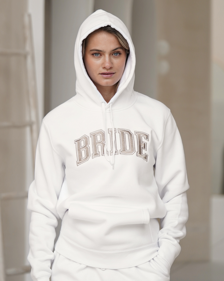 Bride Varsity Hoodie - White