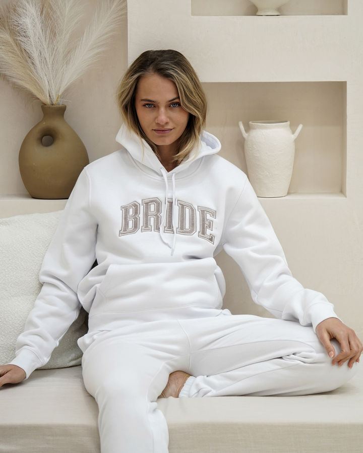 Bride Varsity Trackpants - White