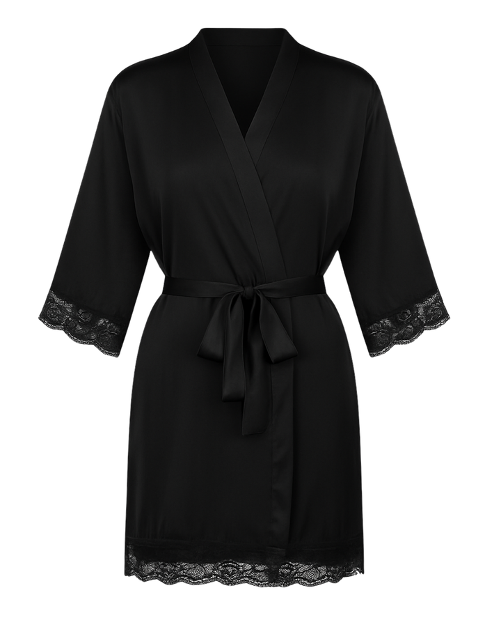 Love Lace Satin Robe