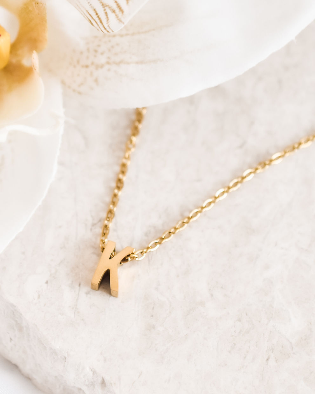 Initial Pendant Necklace - Gold