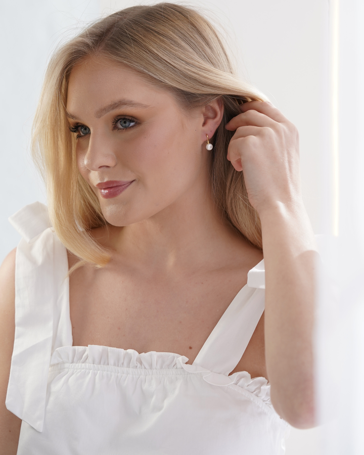 Sasha Pearl Earrings - Gold