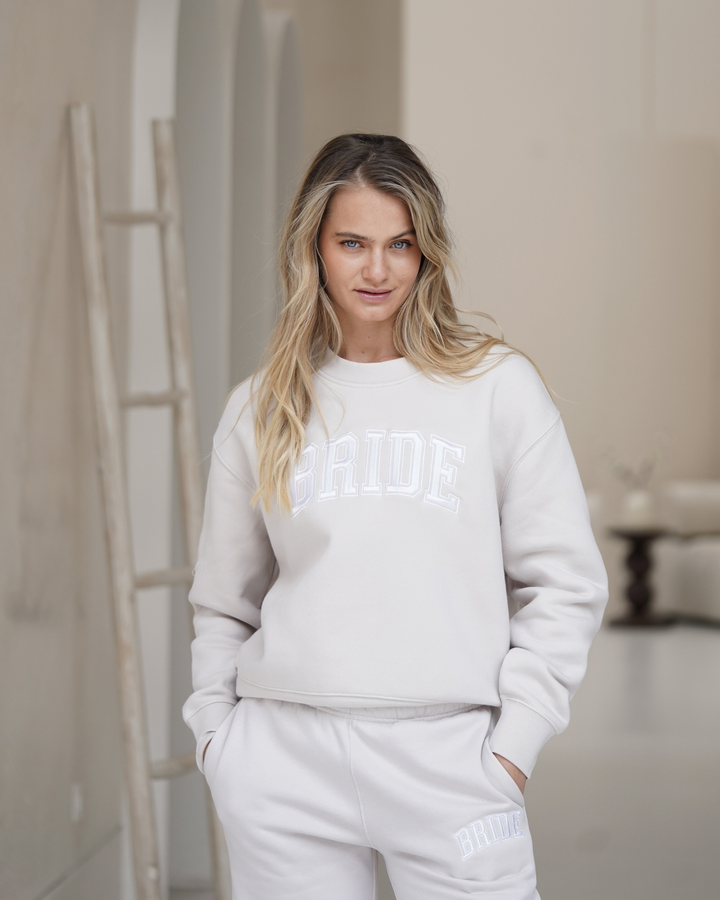 Bride Varsity Trackpants - Bone