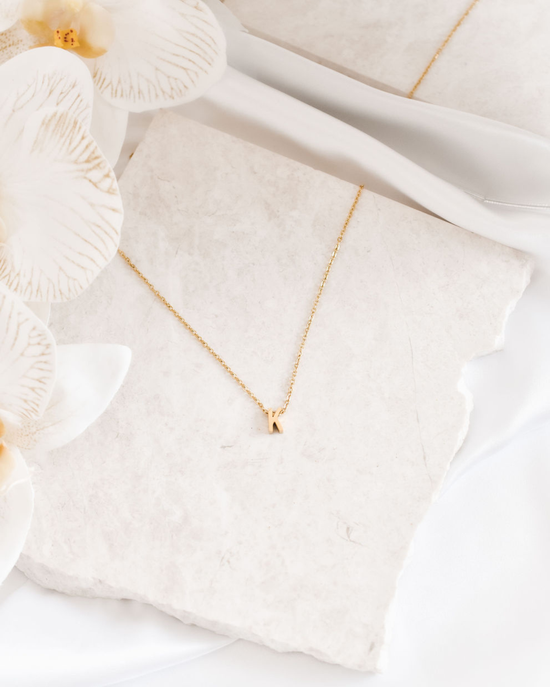 Initial Pendant Necklace - Gold