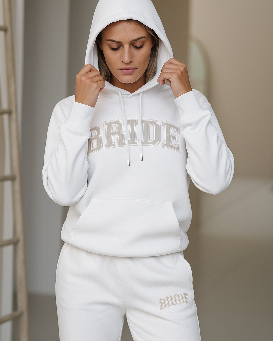 Bride Varsity Trackpants - White