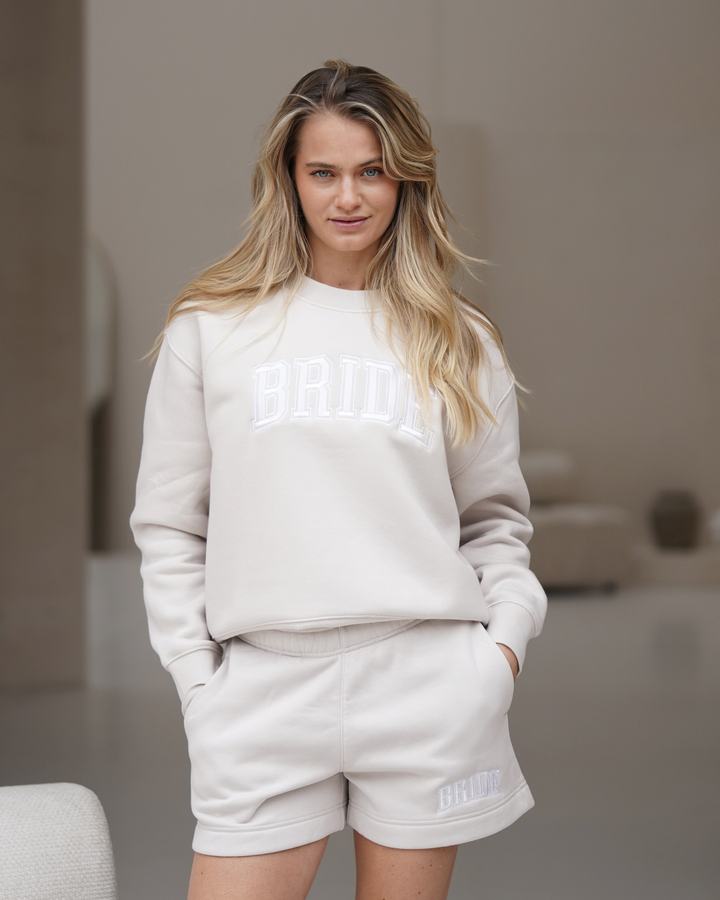 Bride Varsity Jumper - Bone