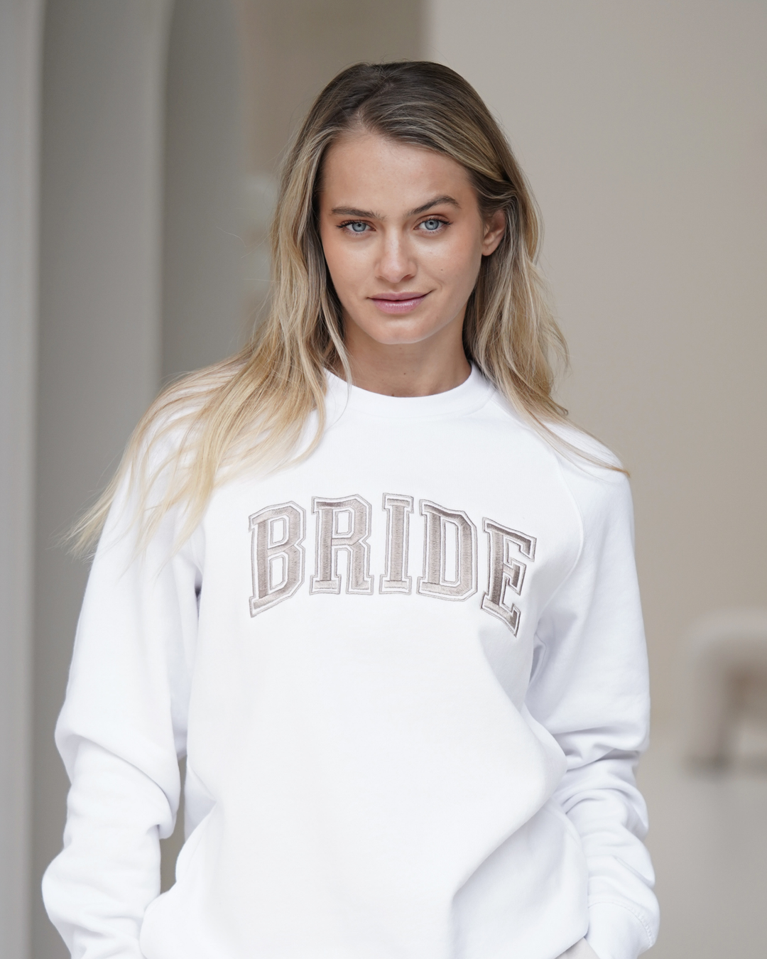 Bride Varsity Jumper - White