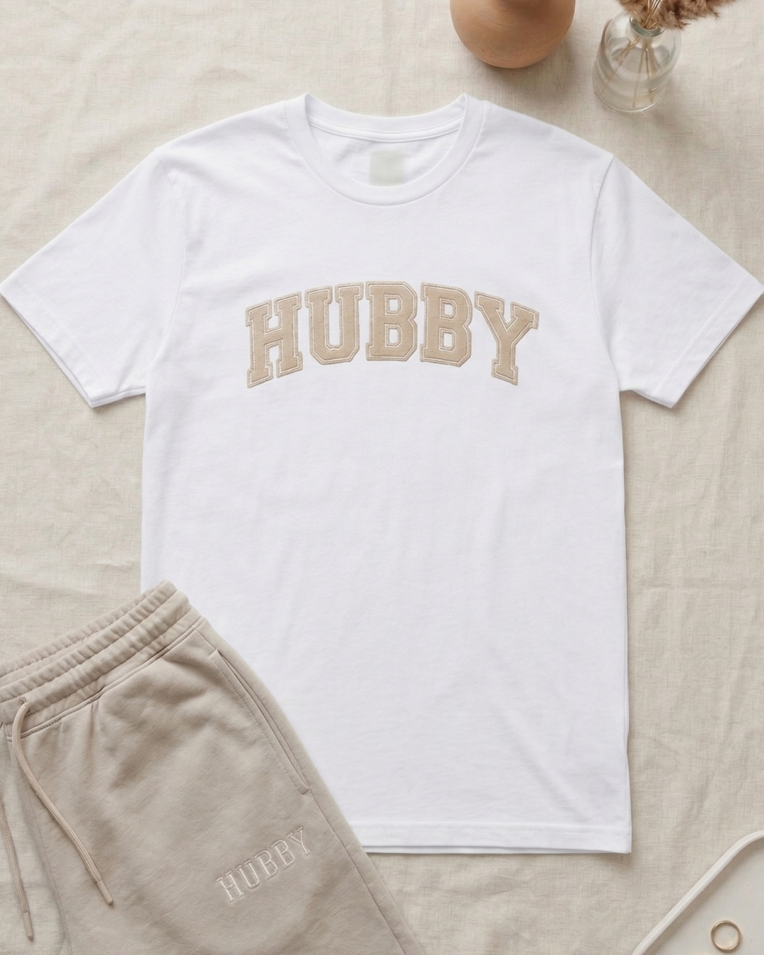 Hubby Varsity T-Shirt - White