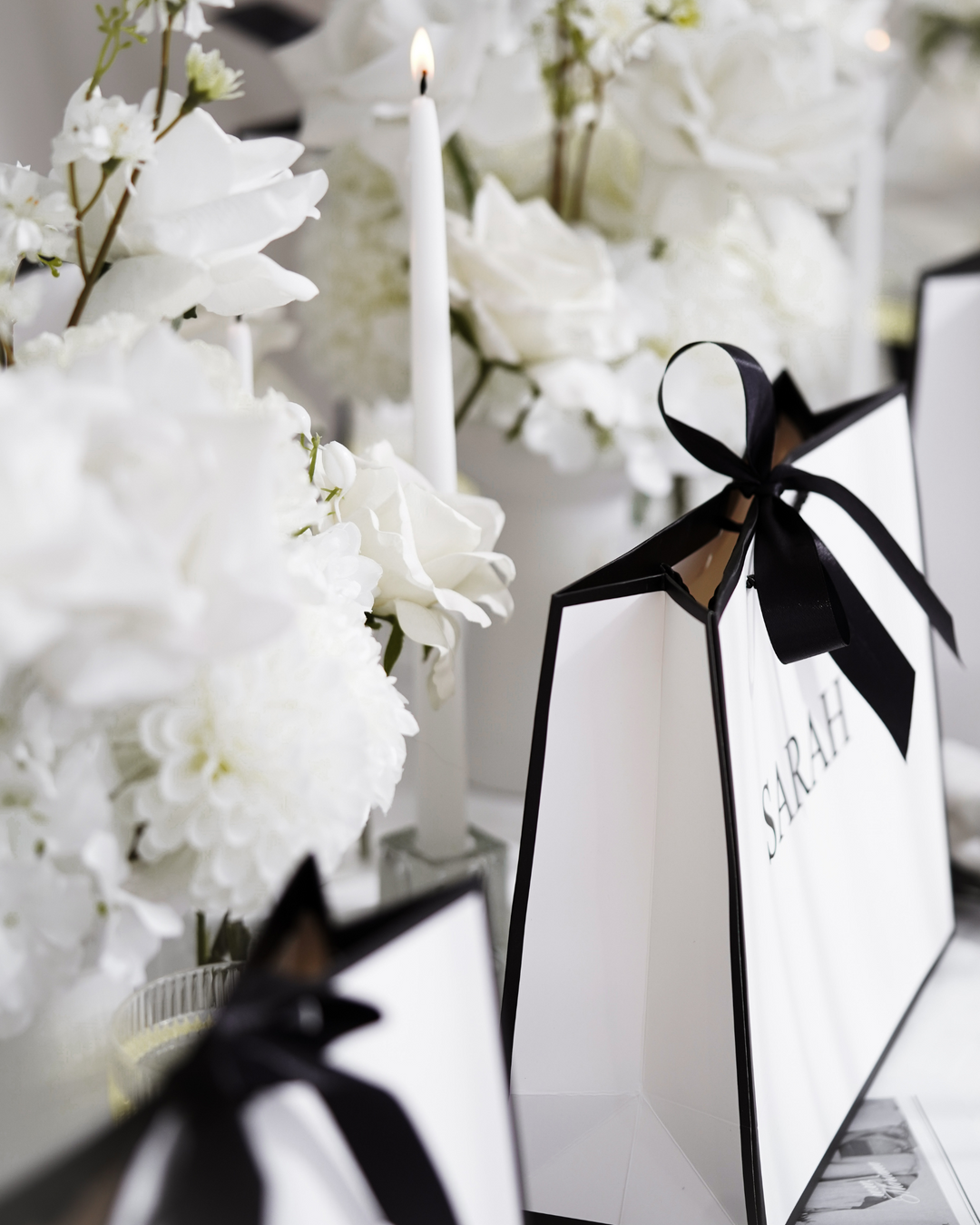 black and White Personalised Gift Bag