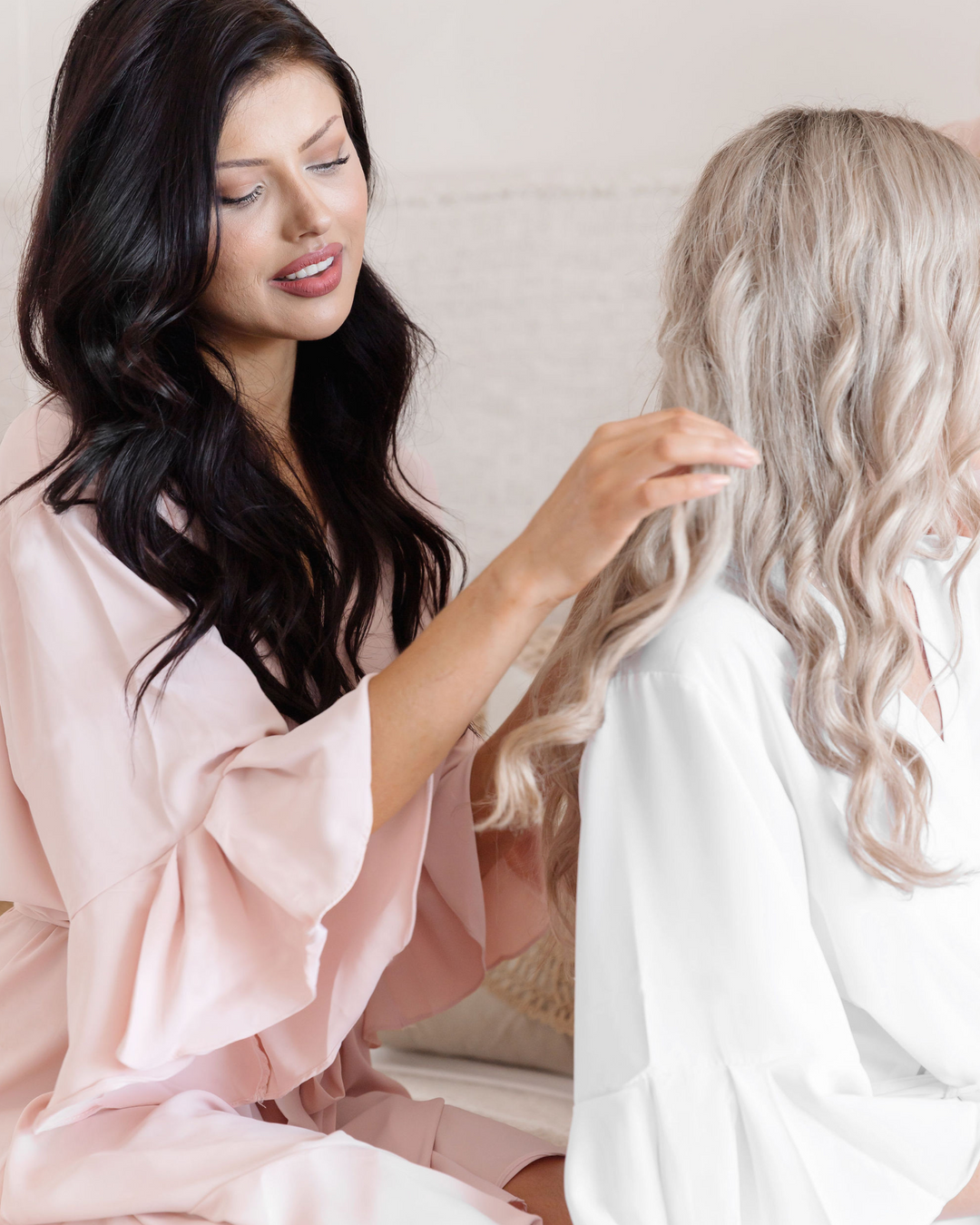 Ruffle Robe - Blush