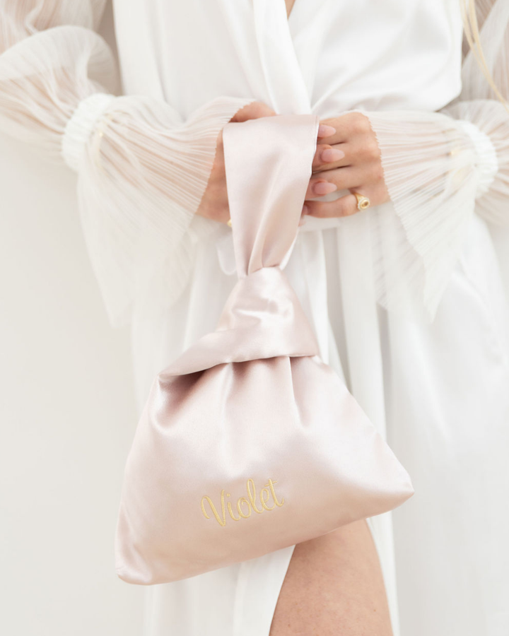 The Satin Knot Clutch