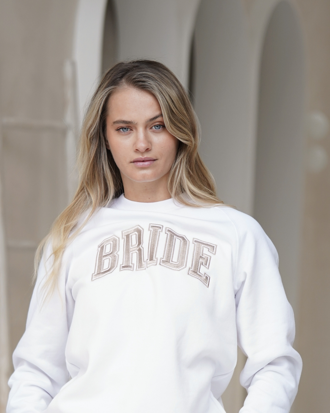 Bride Varsity Jumper - White