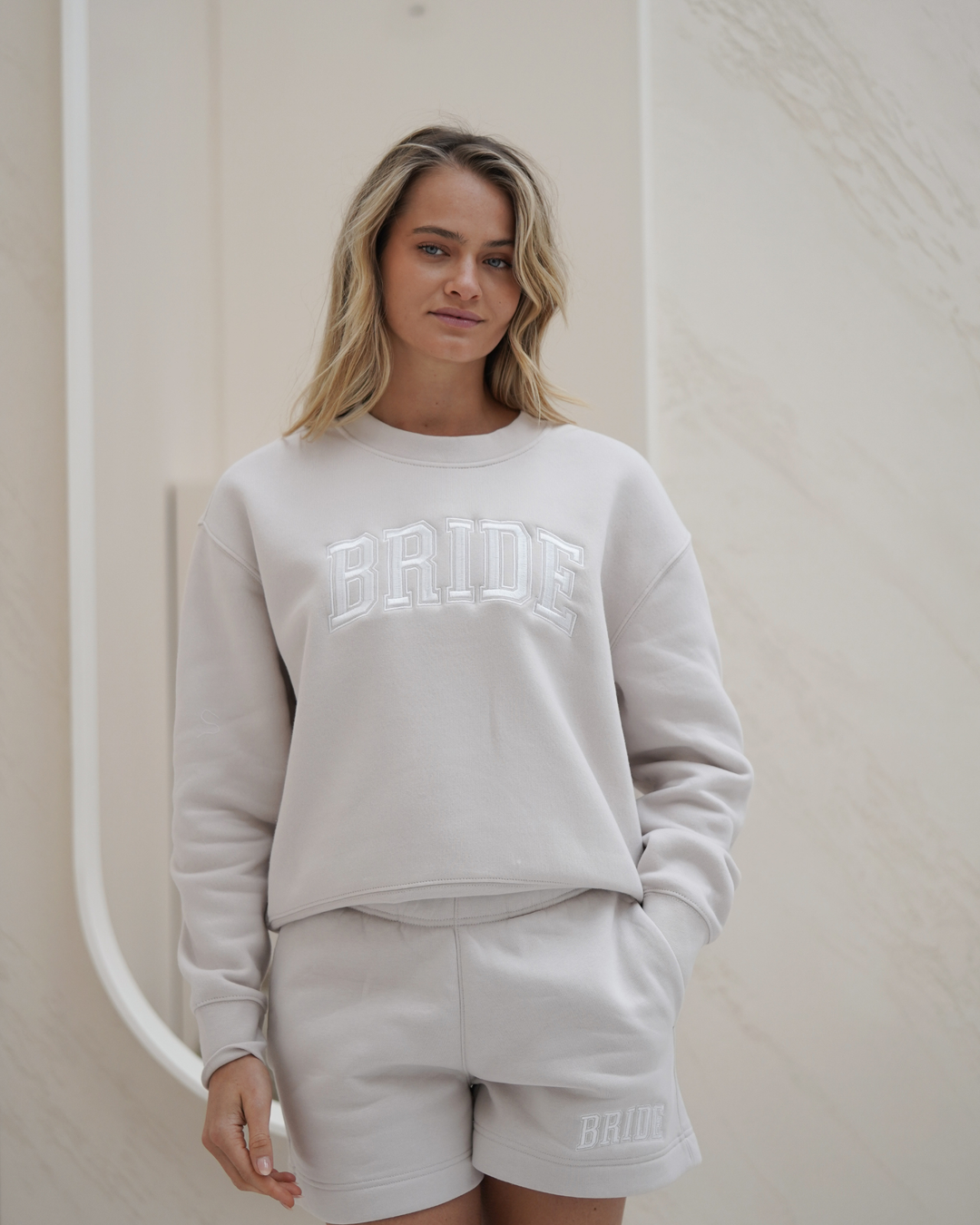 Bride Varsity Shorts - Bone