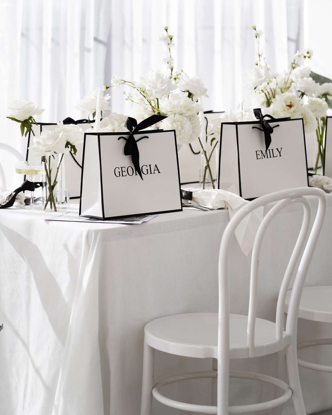 black and White Personalised Gift Bag