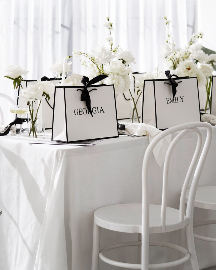 black and White Personalised Gift Bag
