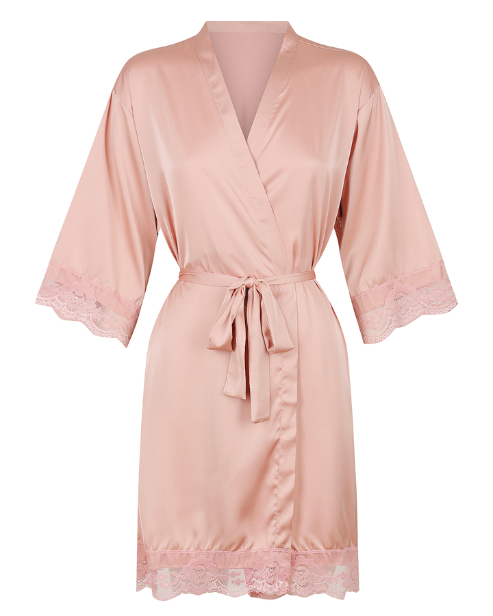 Love Lace Satin Robe