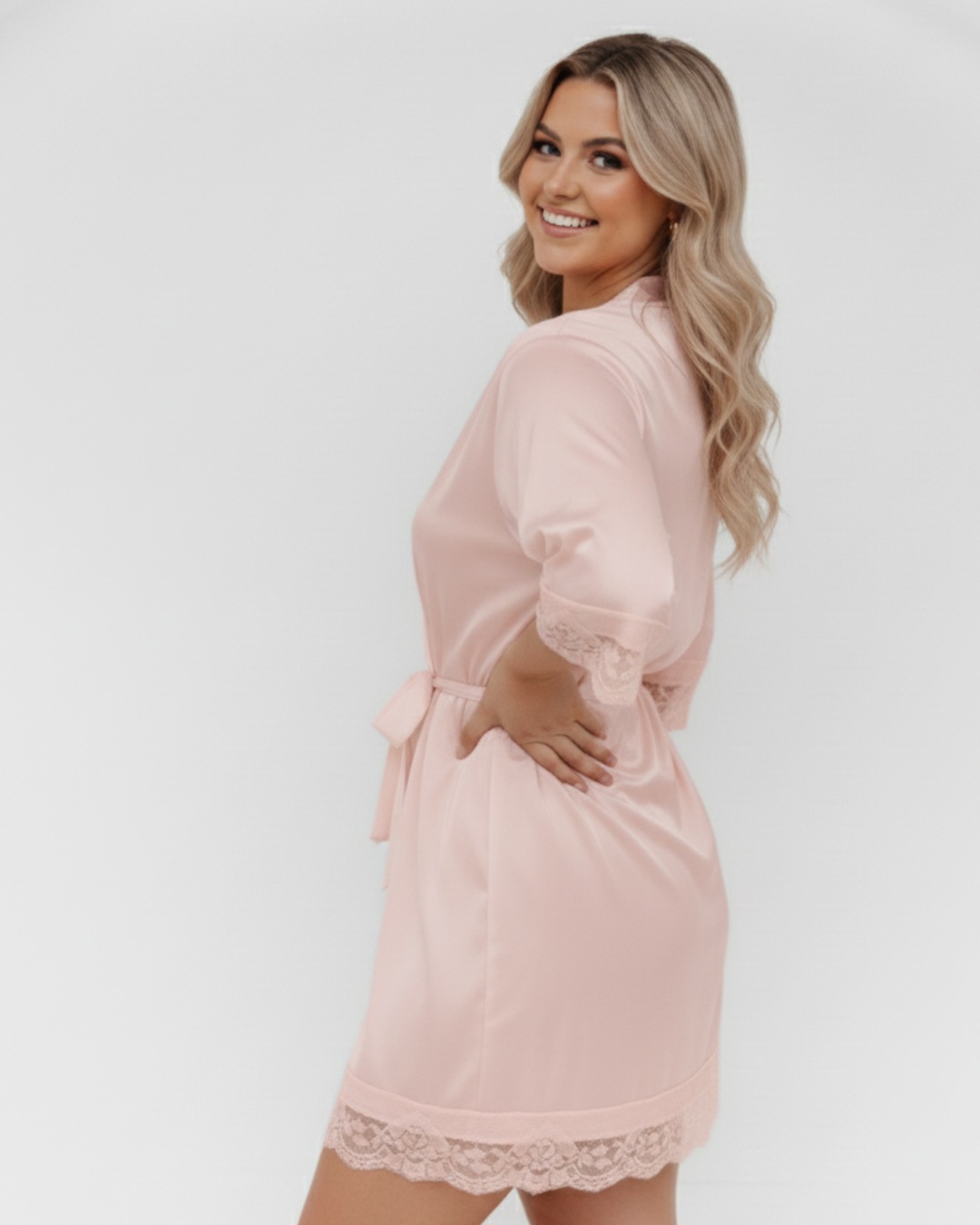 Love Lace Robe - Blush