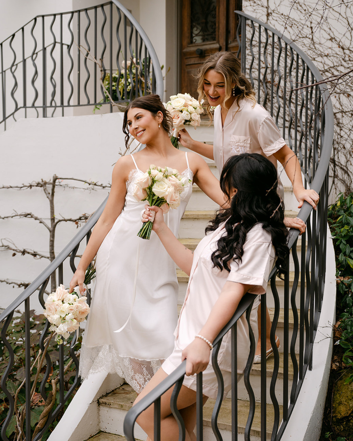 Bride and Bridesmaid Personalised Pyjamas