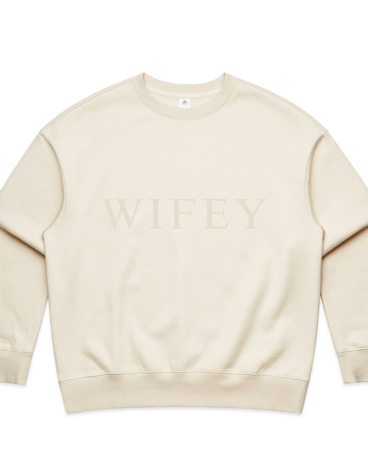 Wifey Loungewear Crew - ECRU