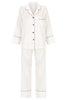 Winter Bridesmaid Pyjamas- White/ Black Trim