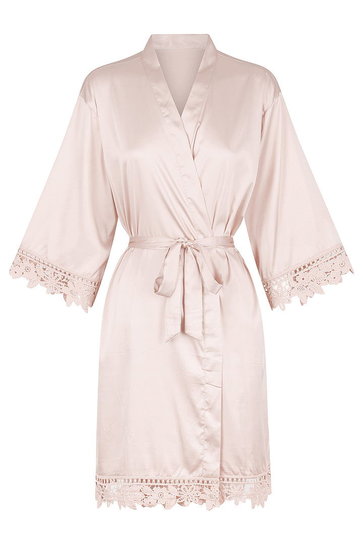 Rosie Lace Bridesmaid Satin Robe