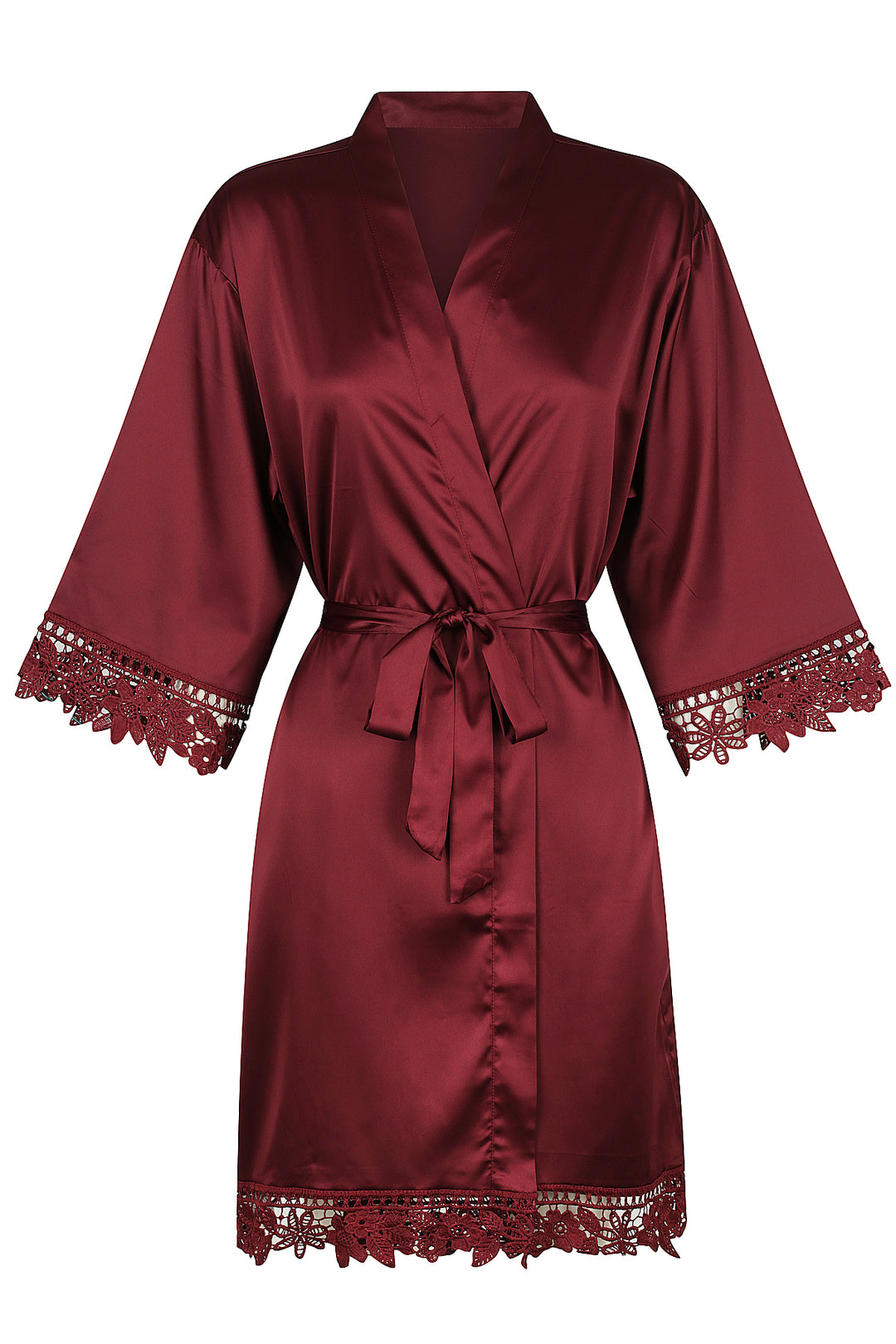 Rosie Lace Bridesmaid Satin Robe