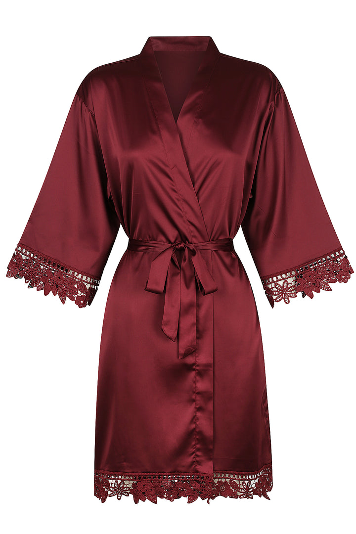 Rosie Lace Bridesmaid Satin Robe