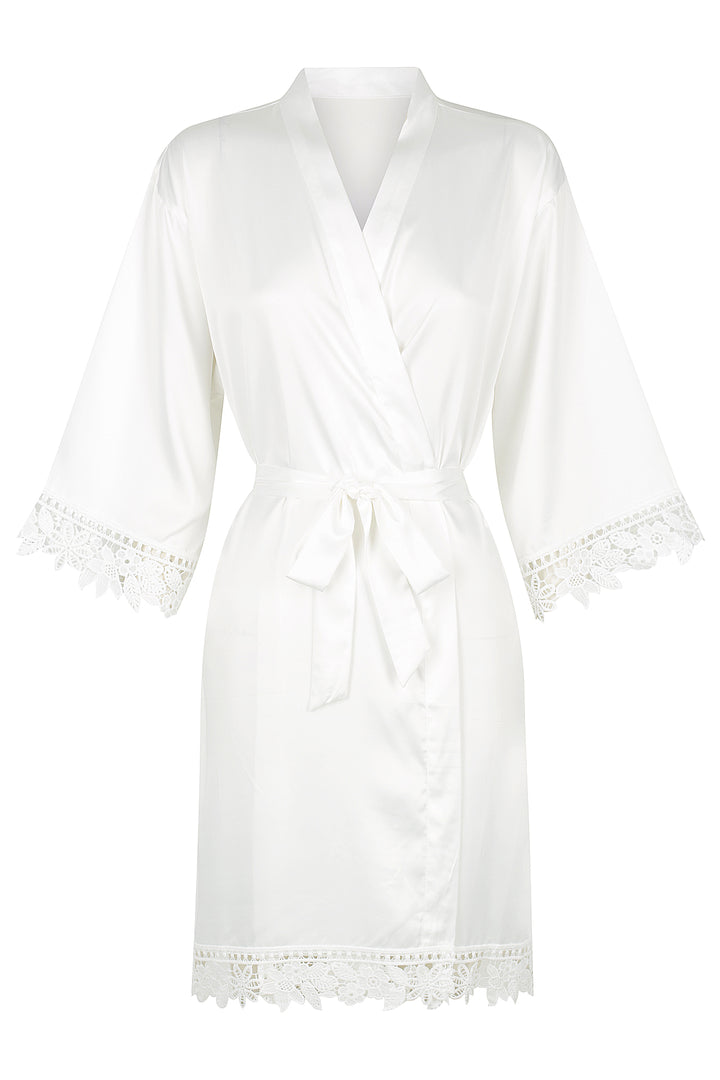 Rosie Lace Bridesmaid Satin Robe
