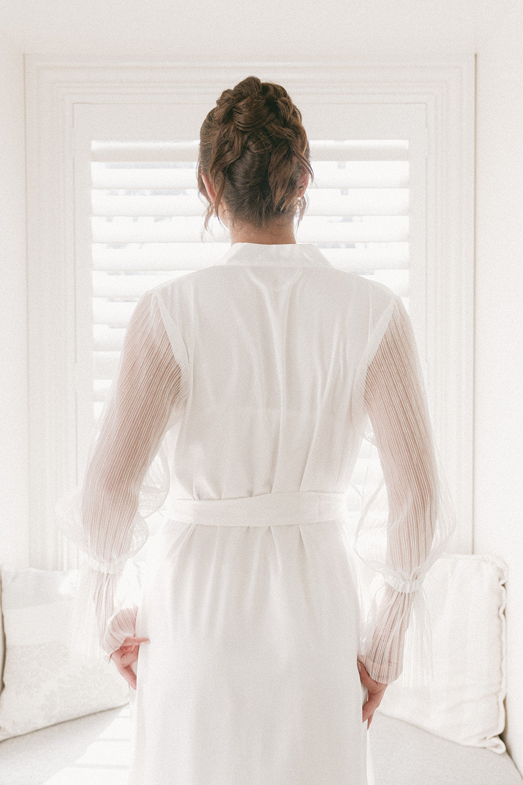 Gracie Pleated Bridal Robe