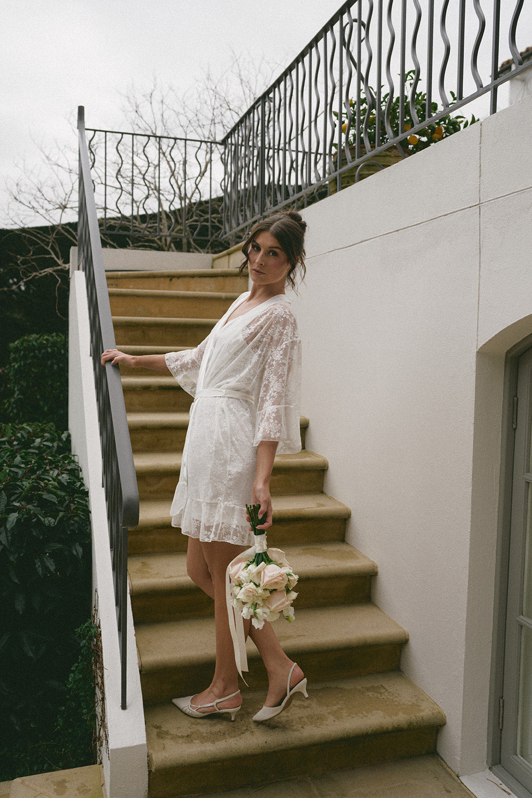 Audrey Lace Bridal Robe and Slip Set