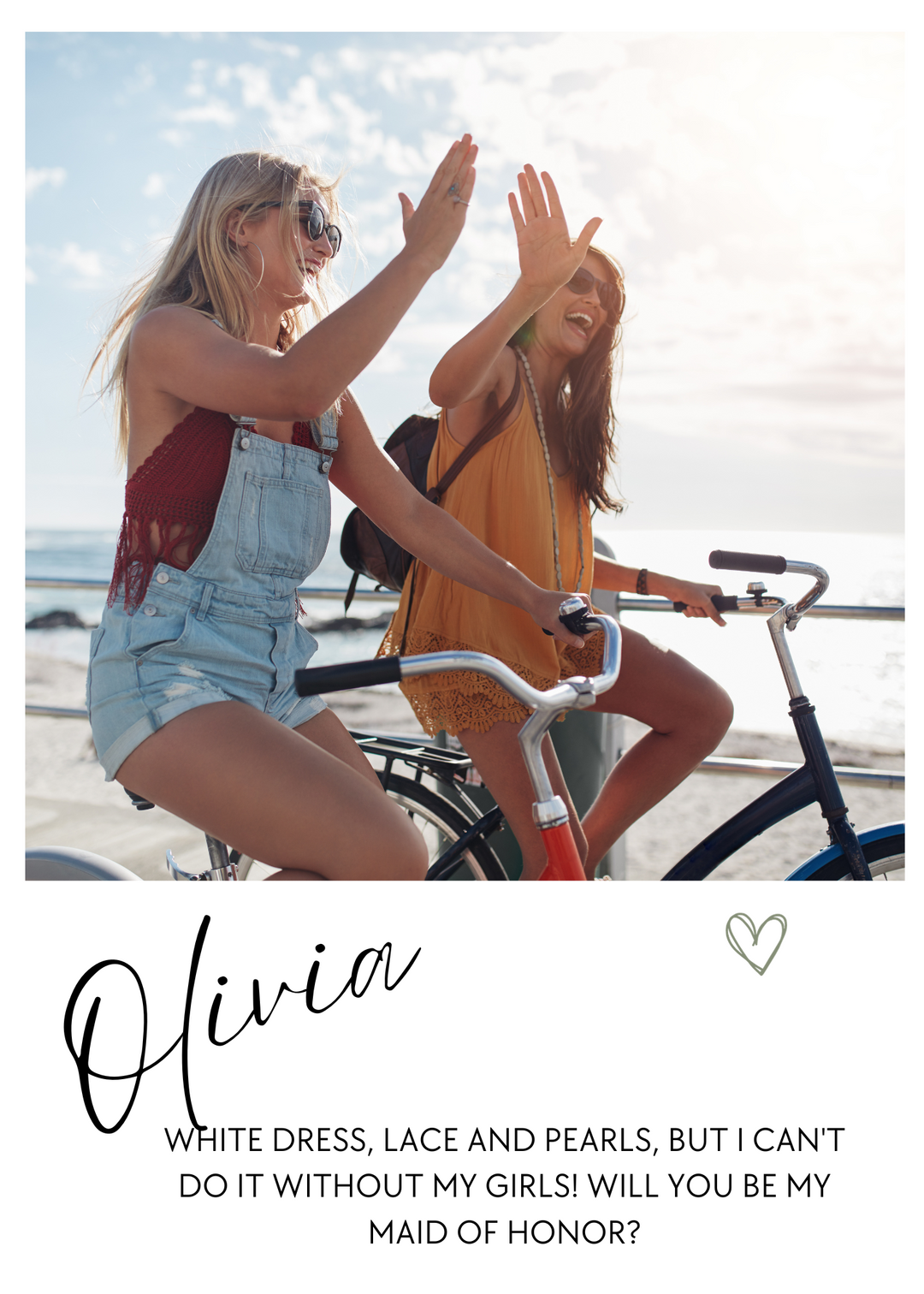 Bridesmaid Information Card