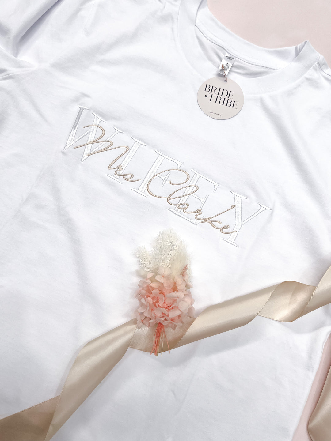 Personalised Wifey Embroidered T-Shirt