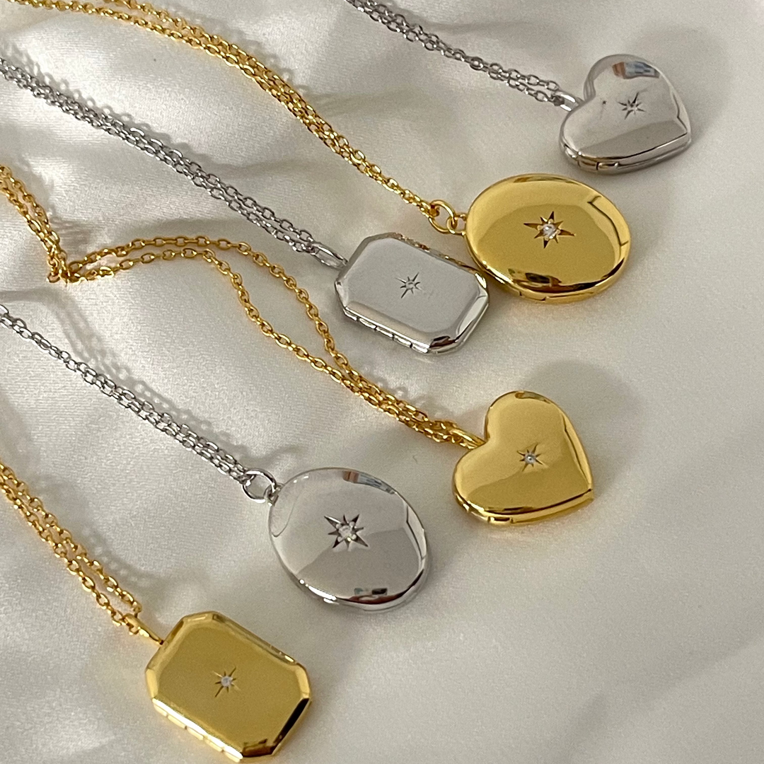 Endless Love Heart Photo Locket - GOLD
