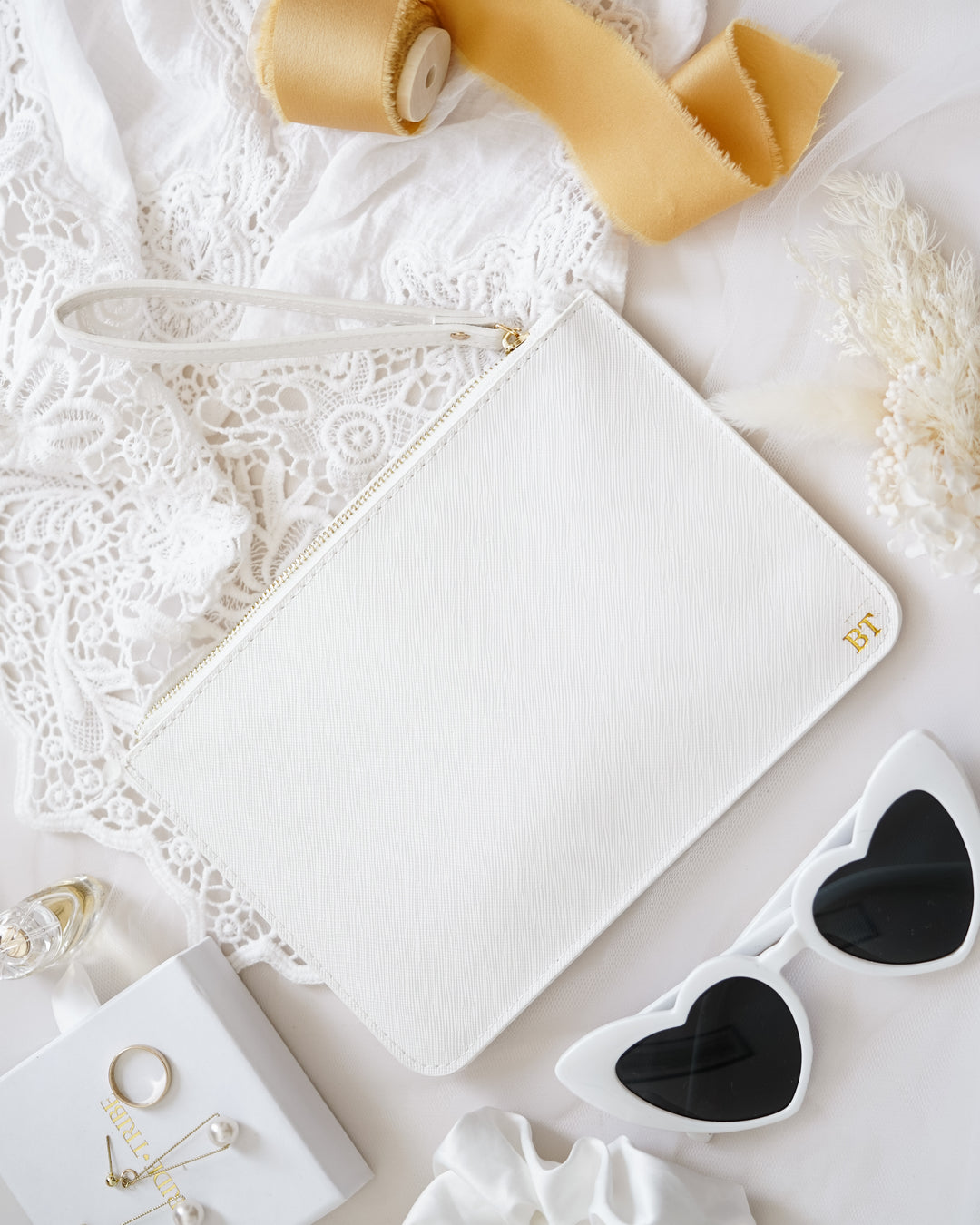 Personalised Clutch - White