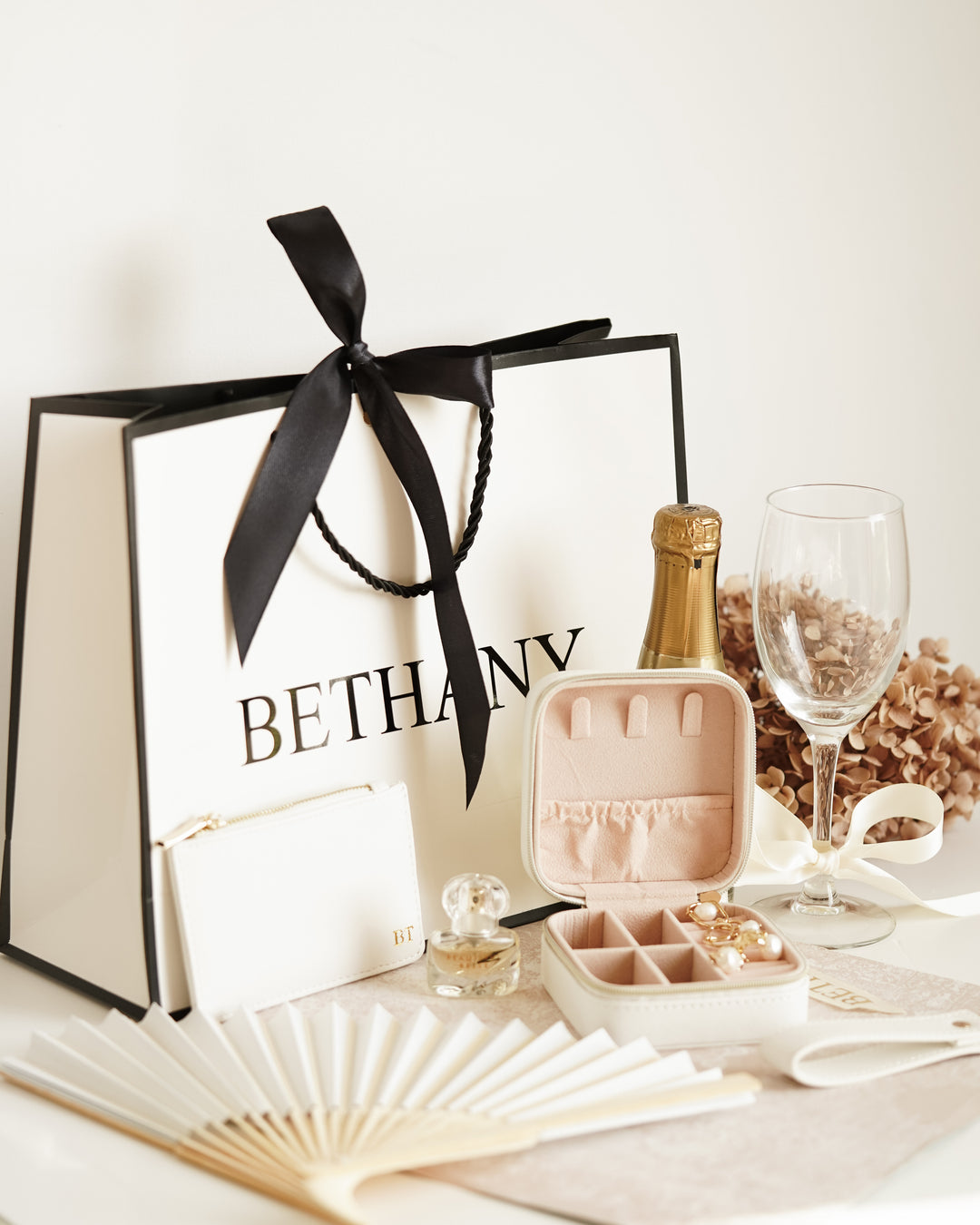 black and White Personalised Gift Bag