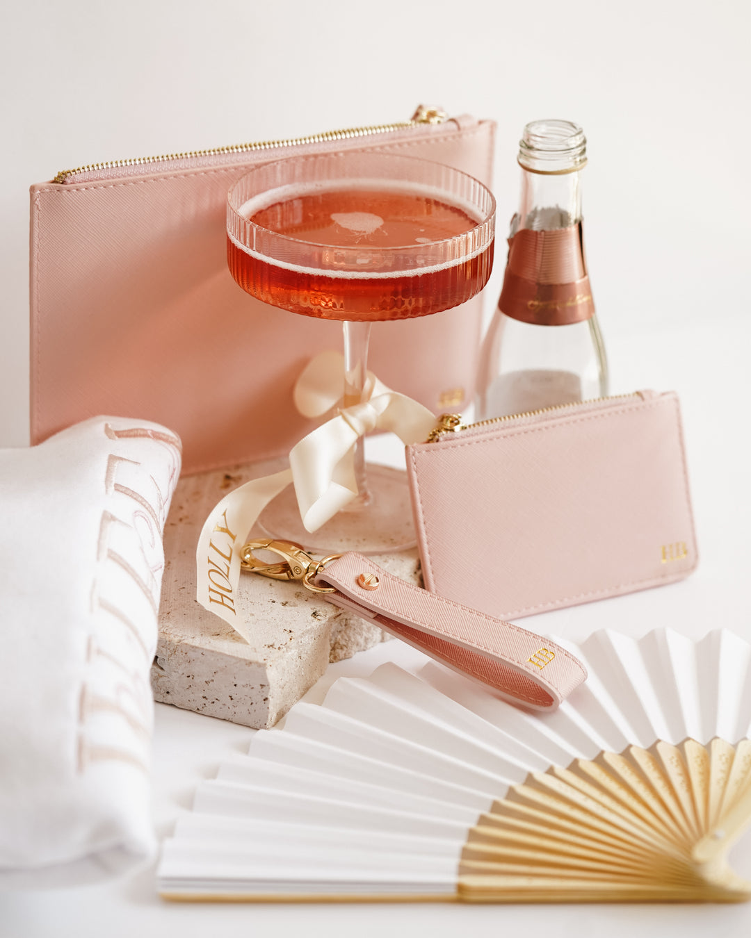 Personalised Card Holder Wallet - Blush