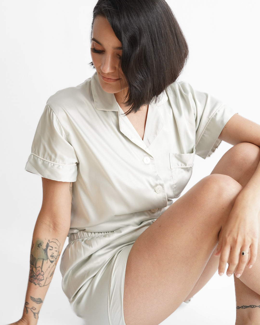 BRIDESMAID PYJAMAS IN LIGHT SAGE